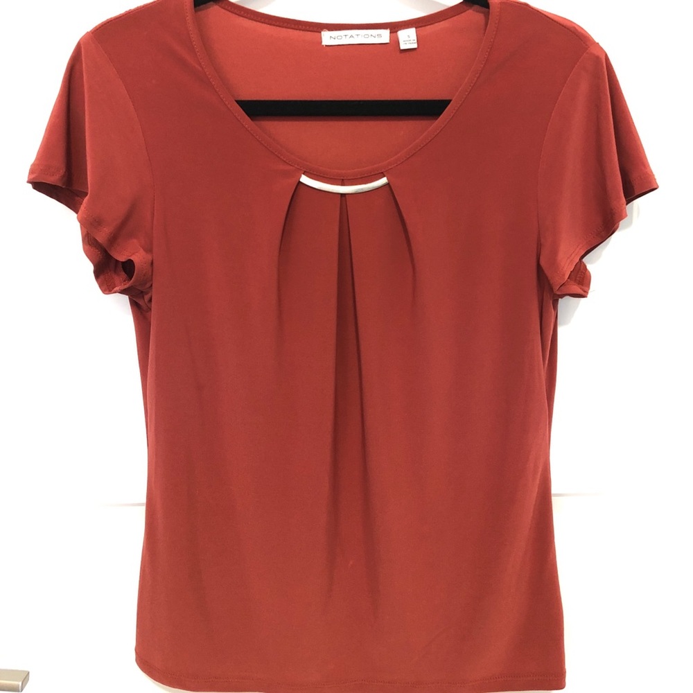 Notations Small Coral Blouse